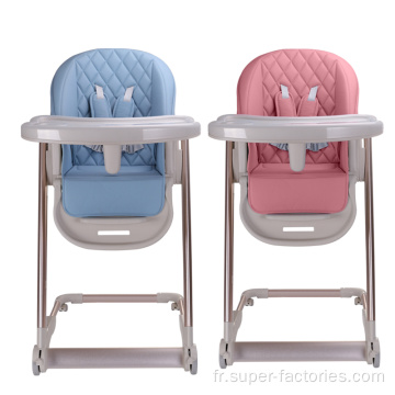 Chaise haute réglable pour bébé avec plateau amovible